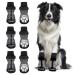 Slowton 3 pairs of indoor anti-slip socks for dogs soft adjustable paw protection with Velcro fastener for hardwood floors indoors dog socks for small medium-sized dogs (black m) m black (6 pieces)