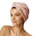 Sleep & Glow Silk Hair Turban for Sleeping Double Layered 100% Natural Mulberry Silk Night Hair Bonnet for Healthy and Shiny Hair (Rose Smoke)