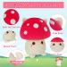 Yamepuia Mushroom Cat Plush Pillow - 11 Stuffed Animal Toy for Kids - Birthday Gift for Girls and Boys - Buy Online on GoSupps.com