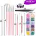 12 Boxes Nail Art Rhinestones & Decoration Kit with Brushes, Dotting Pen, Gems, Studs, Foil Flakes, Tapes, Tweezers - Buy Online on GoSupps.com