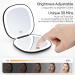 KEDSUM Rechargeable Lighted Travel Makeup Mirror with Dimmable LED, 1X/10X Magnification, Compact & Portable USB Charging - Black - Buy Online on GoSupps.com