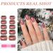 24PC Short Holographic Red Fake Nails Set with Glue - Elegant Touch Press On Nails for Women - Perfect for Party Daily Wear (JP1979) - Buy Online on GoSupps.com