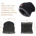 XYIYI Kids Winter Hat and Scarf Set - 2Pcs Warm Knit Beanie Cap and Scarf for 5-14 Years Old - Black - Buy Online on GoSupps.com