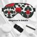 SSIMOO Rustic Red Rose Print Double-Sided Eye Mask | Soft Light Blocking Sleep Aid | Perfect for Travel & Home - Buy Online on GoSupps.com