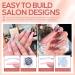Modelones Poly Nail Gel Kit - Nude Gray Glitter Extension Set with Slip Solution | All-in-One Professional French Nail Builder - Buy Online on GoSupps.com