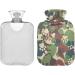 NAANLE Camouflage Dinosaurs PAW Heat Bottle - 1L Transparent Hot Water Bottle for Bed Hand & Feet Warmer Pain Relief & Cold Therapy - Buy Online on GoSupps.com
