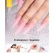 BURANO Poly Extension Gel Nail Kit 6 Colors Builder Set for Beginner & Professional | DIY Poly Nail Gel Kits Starter Kit Nail Art Gift - Pink Glitter (04) - Buy Online on GoSupps.com