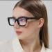 Hubeye Retro Oversized Large Frame Reading Glasses | Blue Light Blocking Computer Reader 1.00 Dioptres | Square Fashion Oprah Style for Women Men | Black - Buy Online on GoSupps.com