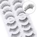 Dyafin 3D eyelash 8 pairs natural artificial eyelashes set fake lashes set eyelashes natural reusable handmade light incorrect eyelashes 8 pair df 1332