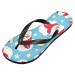 Mnsruu Christmas Snowman Flip-Flops - Blue Snowflakes for Home Hotel Spa & Travel | Unisex Comfort - Buy Online on GoSupps.com