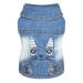 AMAONE Dog coat Chihuahua puppy leopard-Bowknot-Rosa-Rosa-Winter-Winter-Hundleidungs Eins Strickjacke petting clothing dog jacket Small dogs (0207frbka-blue a one size) one size 0207frbka-blue a