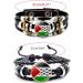 Kuaiyiju Leather Palestine Flag Bracelet - Multi-Layer Woven Pearl Jewelry for Men & Women | Fashion Accessories - Buy Online on GoSupps.com
