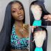 Sdamey HD Transparent 360 Lace Front Wig 18 Inch 10A Brazilian Virgin Human Hair Pre Plucked with Baby Hair 180% Density - Natural Color - Glueless Lace Frontal Closure Wig for Black Women - Buy Online on GoSupps.com
