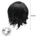 Skhaovs Black Short Wig for Men & Women | Unisex Anime Cosplay Synthetic Wig - Perfect for Cosplay - Buy Online on GoSupps.com