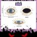 Handmade 6Pcs Blue Evil Eye Sequined Patches - Rhinestone Beaded Applique for Clothes, Jackets, Jeans & Bags - Buy Online on GoSupps.com