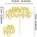 Keaziu 1PCS Happy Retirement Cake Toppers New Journey Begins Welcome 7 day Weekend Adventure Begins Cupcake Picks Retirement Theme Farewell Birthday Party Cake Decorations Supplies Gold Gold 1-2024 - Buy Online on GoSupps.com