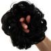 JJstar Messy Hair Bun Curly Wavy Scrunchies in Jet Black - Women's Synthetic Chignon Accessories - Buy Online on GoSupps.com