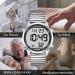 Hearkent Atomic Digital Talking Watch with British English Voice and Big Numbers - Radio-controlled Watch for Elderly or Blind with Elastic Silver Band - Buy Online on GoSupps.com