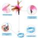2pcs Cat Collar Toy Silicone Cat Teasing Wand Adjustable Cat Feather Collar Toys with Bell Cat Interactive Teaser Toys for Indoor Cat Playing Training (Pink Blue) - Buy Online on GoSupps.com