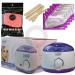 Vaxy Waxing Kit Wax Warmer Electric Wax Pot Heater with Accessories A Complete at-Home Hair Removal Wax Kit Painless Hard Wax for full Body face Bikini Area Eyebrows (Rose)