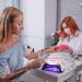 168W Aokyom UV LED Nail Dryer Lamp - Smart Sensor LCD Timer & Versatile for All Gel Nail Polish - Silver Pink - Buy Online on GoSupps.com