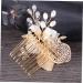 DOITOOL 1pc Bride Headpiece Crystal Headpiece Bridal Comb Headwear for Women Headpiece for Bride Tiara Bride Insert Comb Women Hair Accessory Leaf Hair Comb Miss - Buy Online on GoSupps.com