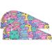 Abstract Colorful Robots Hair Towel 2 Pack | Super Absorbent Quick Dry Hair Turbans for Women & Girls - Buy Online on GoSupps.com