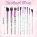 Buy Wllhyf 10-Part Glitter Crystal Brush Set | Professional Makeup Tools for Foundation Concealer Eyeshadow & More Bling Transparent Handle Green - Buy Online on GoSupps.com