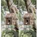 Garden Mile 2x Natural Wooden Bird Houses - Traditional Hanging Wild Bird Nesting Boxes for Outdoor Garden Decor - Buy Online on GoSupps.com
