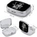 Abstract X-ray Skull Guitar Pill Box | 2 Compartment Metal Organizer - Portable & Decorative | Perfect for Pocket or Purse - Buy Online on GoSupps.com