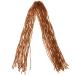 Uonlytech Dirty Little Braids Braiding Hair Extensions Wig Extenstions Dreadlock Extension Dreads Extensions Human Hair Natural Wig Headband To Weave Men and Women High Temperature Wire Brown
