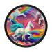 NUEAHEDN 4 x colorful unicorn cupboard buttons bathroom drawer handles round chest of drawers door knots for kitchen cupboard children's room wardrobes multi-colored 02