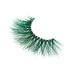 VNIHTT 20mm 3D Mink Colored Eyelashes - Green Dramatic Look for Cosplay, Stage, Halloween - Soft & Fluffy Fake Lashes - 1 Pair - Buy Online on GoSupps.com