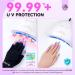 Saviland Nail Polish Protection - 99.99% UV Shield 100 U-Shaped Pieces for Beginners & Home Manicure - Purple Nail Skin Guard - Buy Online on GoSupps.com