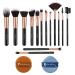 Nestling Make-up brush set with 2 powder tacers high-quality synthetic Kabuki brushes for foundation face powder rouge eyeshadow animal test-free 14-part rose gold
