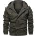 Buy Hanxiulin Oversized Plush Hoodie Jacket - Men's Winter Woolen Coat with Color Variants | Cozy Quilted Outerwear - Buy Online on GoSupps.com