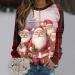 Women's Christmas Snowman & Penguin Print Sweatshirt | Cozy Raglan Pullover for Winter | Beige M - Buy Online on GoSupps.com