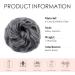 MY-LADY Messy Hair Bun Extension Scrunchie | Wavy Curly Ponytail Chignon Hairpiece | Dark Grey 55g - Buy Online on GoSupps.com