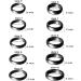 PANTIDE 10Pcs Hematite Magnetic Rings for Anxiety Balance - Unisex Root Chakra Stone Band Jewelry Accessories - 6mm/4mm Width - Black Anniversary & Birthday Gifts - Buy Online on GoSupps.com