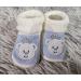 Royal Icon 2 Pairs Baby Booties 0-3 Months | Adorable & Safe Slippers for Newborn Boys & Girls | Soft & Stylish Baby Boots for Indoor & Outdoor Use | White Blue Teddy Design - Buy Online on GoSupps.com