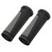 TOPCABIN Bike Handlebar Grips,Short Mini Bicycle Handlebar Grips Two-Color Rubber Bike Grips Fit Many Standard Bikes 2PCS 90MM Length Black + Grey 90mm