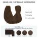 Doores Seamless Real Hair Extensions - 45cm 18 Inch Chocolate Brown 110g Remy Human Clip-Ins | Thick Hair Natural Look - Buy Online on GoSupps.com