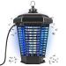 JCHOPE Fly Traps Indoors, 4200V Electric Mosquito Trap Flies Killer Indoor for Home Backyard Patio, 18W High Powered Indoor Mosquito Killer for Fruit Flies Mosquitoes Moths Black Black