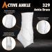 Active Ankle 329 Ankle Brace - White Compression Sleeve with Straps for Men & Women | Ideal for Sports: Volleyball Football Basketball Rugby | Sprain Support Size Small - Buy Online on GoSupps.com