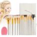 Saycker 18 Pcs Travel Makeup Brush Set with Soft Bristles - Concealer & Eye Shadow Brushes + Storage Bag & Cleaning Brush - Perfect for Beginners - Buy Online on GoSupps.com