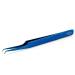 LivBay Lash - Blue Magic Mike Eyelash Stainless Steel Tweezer for Volume Lash Extensions | Curved Tip | False Lash Applicator Tool (Professional Use Only)