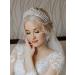 SWEETV 2-Pack Wedding Tiara and Earrings Set - Crystal Queen Crown Princess Bride Jewelry in Silver - Buy Online on GoSupps.com