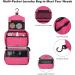 Cooja Hanging Toiletry Bag for Women with Hook & Handle - 1 Makeup Toilet Bag + 2 Drawstring Bags, Rose Red - Buy Online on GoSupps.com