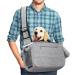 Tarovvoo dog carrier bag dog bag up to 10kg dog carrying bag breathable carrier dog pet shoulder bag adjustable for walking outdoors and excursions - gray gray 1 ventilation window