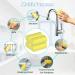 4 Pack Damp Clean Duster Sponge Magical Reusable Dust Sponge Cleaning Brush Duster for Cleaning Blinds Railings Mirrors Glass Baseboards Ceiling Fan Vents Window Track Grooves and Faucets Yellow - Buy Online on GoSupps.com